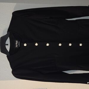 Vintage " By choice"  black button-down dress size 13